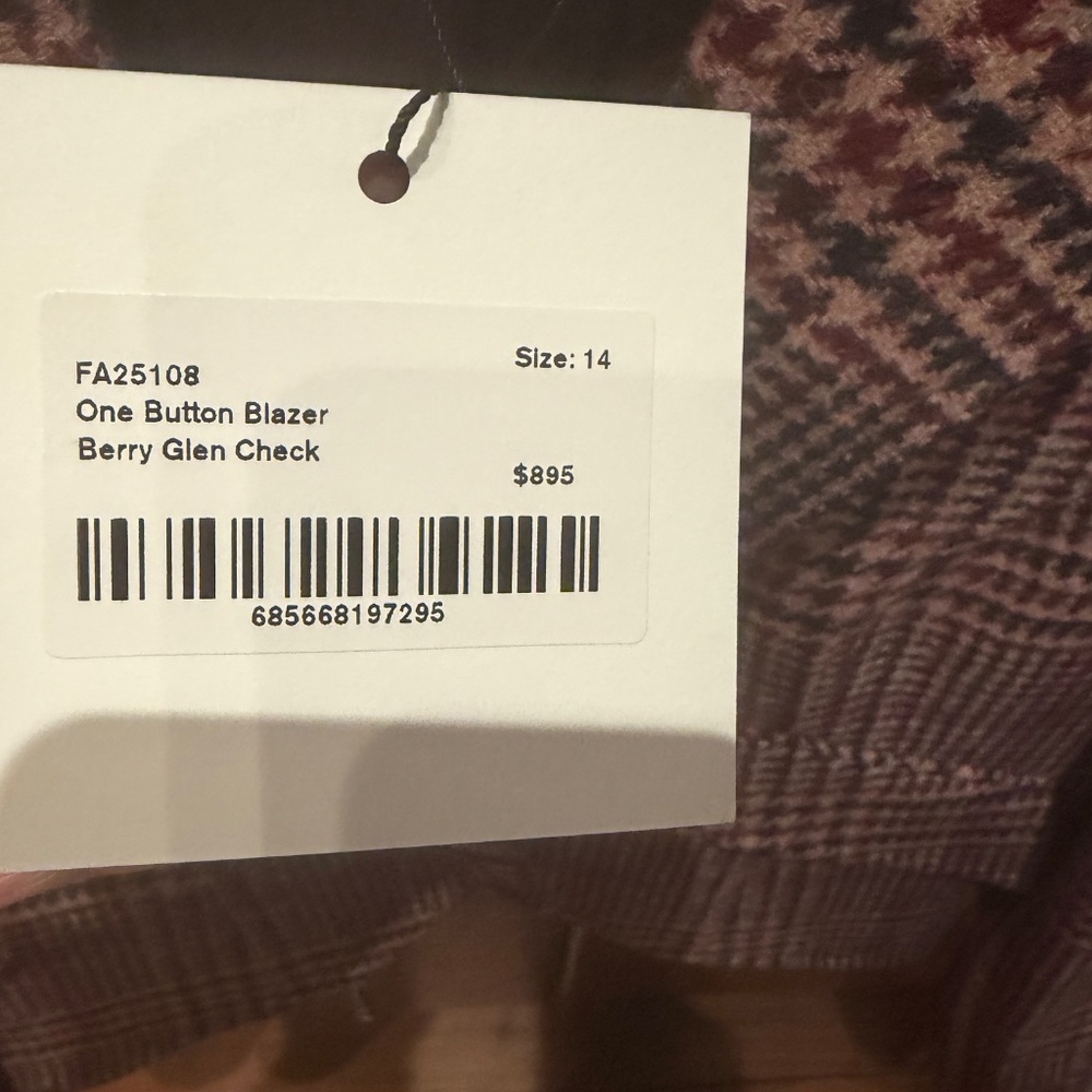 Smythe One Button Blazer, Sz 14 - Picture 3 of 12